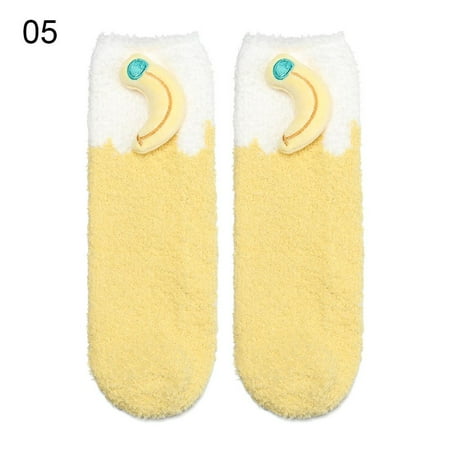 

Home Floor Sock Coral Fleece Plush And Thickened Warm Autumn Winter Tube Sock Embroidery Cute 05