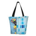 thumbnail image 2 of Kdxio Prague Ratter Dog in Bathtub Women Reusable Grocery Bags Foldable Ripstop,Reusable Shopping Bags for Shopping,Gym,Gift, 2 of 7