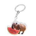 thumbnail image 1 of Capybara New Water Keychain Cute Cartoon Car Key Ring Animal Key Accessories Pendant Capybara Keychain Acrylic Ornament Anime Key Ring Wallet Chain for Women Craft Blanks for Projects Key Ring Charms, 1 of 4