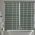 thumbnail image 3 of Green Beige Buffalo Plaid Kitchen Curtains 84 Inches Long, Farmhouse Checkered Window Curtains Panels for Bedroom/Bathroom/Nursery, Light Filtering Treatment Curtains Drapes 52"x84", 3 of 5
