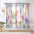 thumbnail image 6 of 2 Panels Set Blackout Curtains Thermal Insulated Sun Protection Room Darkening Drapes for Bedroom Tie-dye Daisies, 6 of 7