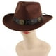 thumbnail image 5 of Sombrero de occidental, sombrero de vaquero versátil para regalo, disfraz de vacaciones para hombres Café Zulema Sombrero de vaquero, 5 of 8