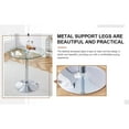 thumbnail image 5 of Holaki Round Glass Bar Height Table,35" Round Counter Height Table with Tempered Glass Table Top,Sturdy Silver Chrome Pole Support,Clear Round Pub Table for Small Space,Kitchen,Bistro 36"H, 5 of 20