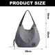 thumbnail image 2 of Bolso de hombro multibolsillos para mujer, bolso de lona, bolso de un solo hombro, artístico y minimalista Blanco + Gris, 2 of 5