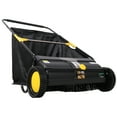 thumbnail image 4 of Black ABS+Steel Hand Push Lawn Sweeper - 26 in Sweeping Width, 7 cu. ft Hopper for Leaf & Grass Collection, 4 of 9