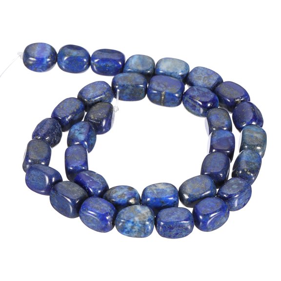 Uxcell Natural Stone Gemstone Beads, 15" 12x8mm Cuboid Loose Semi Spacer Beads Crystal Agate Bead for Bracelet Necklace Jewelry Making, Black Green