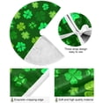 thumbnail image 2 of GZHJMY St. Patrick's Day Shamrock Christmas Tree Skirt Double Layers Fine Tree Skirt for Christmas Handicraft for Holiday Party, New Year Festive Decoration 36 Inches, 2 of 6