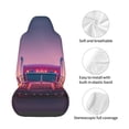 thumbnail image 4 of Wukai Sunset Truck Highway Full Set Car Seat Covers with Soft Padding Universal Auto Front Seats Protector and Cushion Mat, 4 of 5