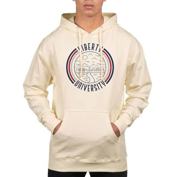 Men's Uscape Apparel Cream Liberty Flames Standard Pullover Hoodie