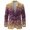 Purple, variant on Mardi Gras blazer for men Carnival Print Corduroy Jacket For And Style Casual Coat With Notch Lapel