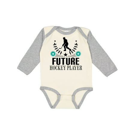 

Inktastic Future Hockey Player Boys Gift Baby Boy Long Sleeve Bodysuit