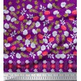 thumbnail image 3 of Soimoi Rayon Fabric Dot,Leaves & Floral Panel Print Fabric by Yard 42 Inch Wide, 3 of 3