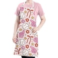 thumbnail image 5 of Pink Baseball Fun Pattern Apron-Garden Aprons for Women with Pockets-Cotton Linen Waterproof Kitchen Cooking Gardening Aprons Adjustable for Kitchen,Cooking,BBQ and Salon 33x27 Inch, 5 of 7