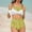 006Yellow, variant on Generic Women Plus Size Two Piece Bikini Sets High Waisted Tummy Control Swimsuits Floral Double Strap Bathing Suit