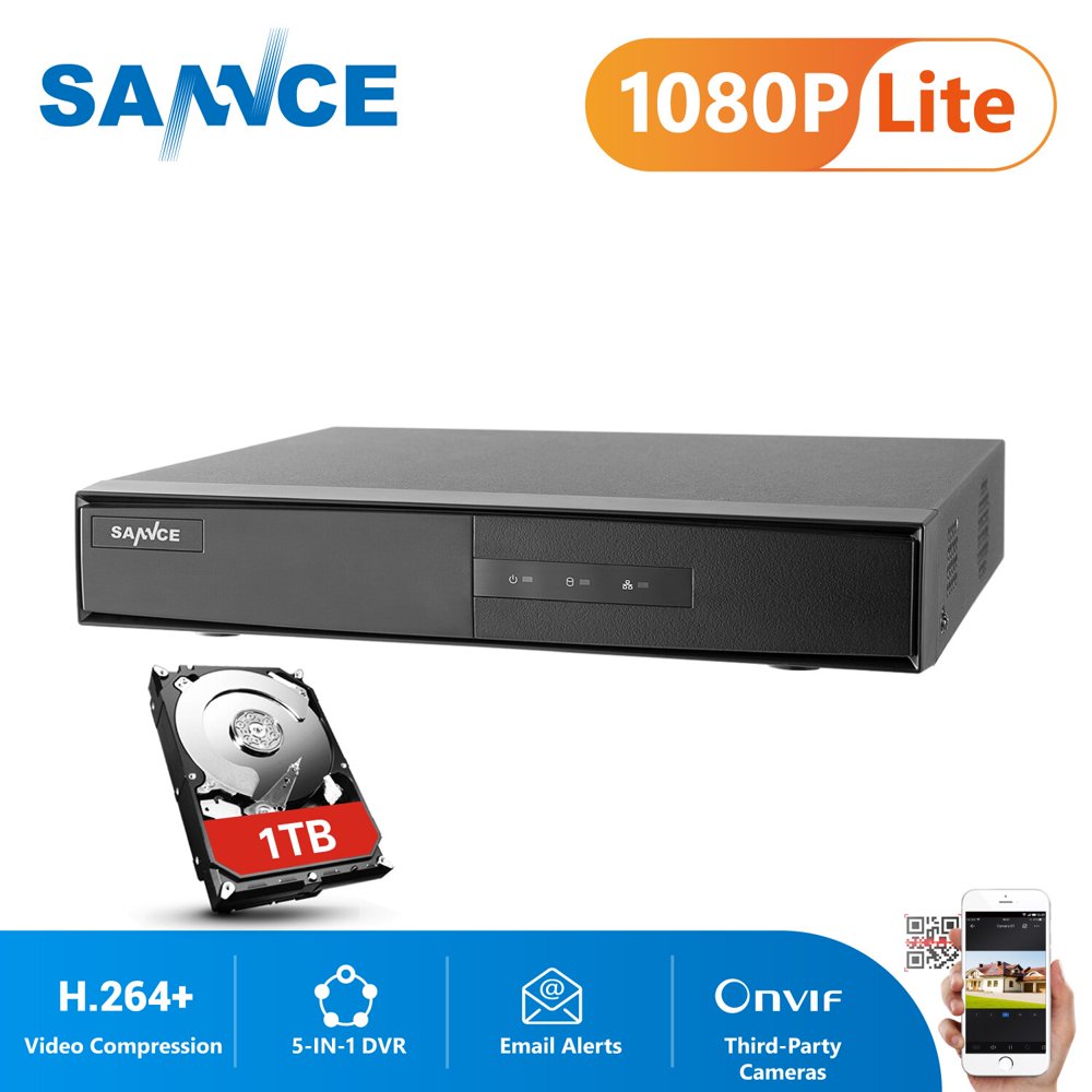 SANNCE 8 Channel Digital Video Recorder Full 1080N CCTV DVR H.264 1080P