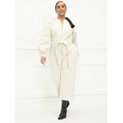 ELOQUII Elements Women's Plus Size Zip Front Jumpsuit with Tie Waist
