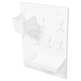 Phlegsive Plastic Pegboard Combo Kit with Shelf & Hooks for Wall