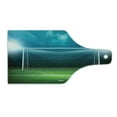 thumbnail image 2 of Soccer Cutting Board, Soccer Goal Post Sports Area Winner Loser Line Floodlit Best Team Finals Game Theme, Tempered Glass Cutting and Serving Board, Wine Bottle Shape, Green Blue, by Ambesonne, 2 of 5