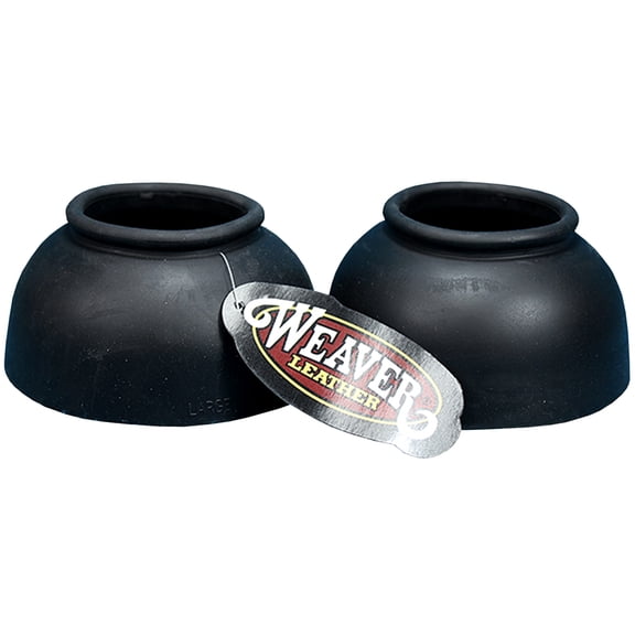 Weaver Heavy Duty Rubber Bell Boots: Ultimate Hoof Protection Black / Large