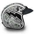 thumbnail image 6 of Daytona Helmets DC6-G ‘Cruiser’ Graffiti White and Black  ¾ Open Face Helmet White, 6 of 6