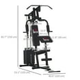 thumbnail image 2 of Soozier Multi Home Gym Machine w/ 143lbs Weights, Strength Training Equipment, 2 of 9