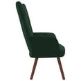 thumbnail image 3 of vidaXL Chaise de Détente Velours Vert Foncé, 3 of 6