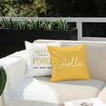 thumbnail image 4 of Outdoor Pillow Covers 20x20 Inch Set of 4 Hello Sunshine Decorative Yellow Throw Pillows Outdoor Summer Waterproof Decor for Patio Funiture Garden Polyester Cushion Covers 013D, 4 of 6