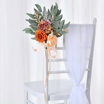 Wedding Decoration Chair Back Silk Flower Bouquet Simulation Floral Props Outdoor Hotel Business Ceremony Decor Aisle Event Decoration