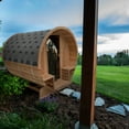 thumbnail image 5 of ALEKO SB4CED Outdoor Rustic Cedar 3-4 Person Barrel Steam Sauna 4.5 kW UL Certified Heater, 5 of 15