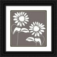 thumbnail image 1 of Sommers, Mindy 26x26 Black Ornate Wood Framed with Double Matting Museum Art Print Titled - Daisettes, 1 of 4