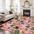 thumbnail image 2 of 5x8 Area Rugs for Living Room, Saint Patrick's Day Non Slip Area Rugs for Kitchen Bedroom Entryway, Pink Gnomes Hat Boot Clovers Love Washable Carpet Runner Rug Floor Mats for Bedroom Home Decor, 2 of 8