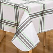 Buffalo Plaid Tablecloth 52x70 inch Plastic Checkered Vinyl Tablecloth with Flannel Backing Party Table Cloth 100% Oilcloth Waterproof Tablecloth
