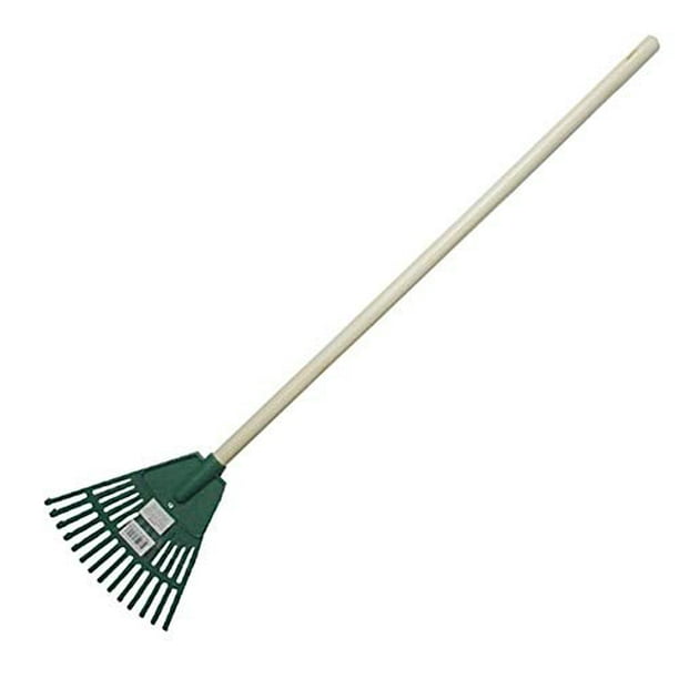 Kids 14ft. Garden Leaf Rake Tool Lawns a Yards with 72/C Wooden Handle