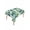 Green, variant on Blueberry Botanical Rectangle Tablecloth, Green Spring Leaves Branches Waterproof & StainResistant Tablecloth, Washable Oil-proof Table Cover for Dining/Party/Wedding/Camping/Buffet 52x70 In