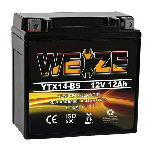 Weize YTX14 BS ATV Battery High Performance Maintenance Free Sealed