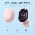 thumbnail image 3 of Auriculares gamer inalámbricos HTC TWS6D crystal pink con luz LED, 3 of 8