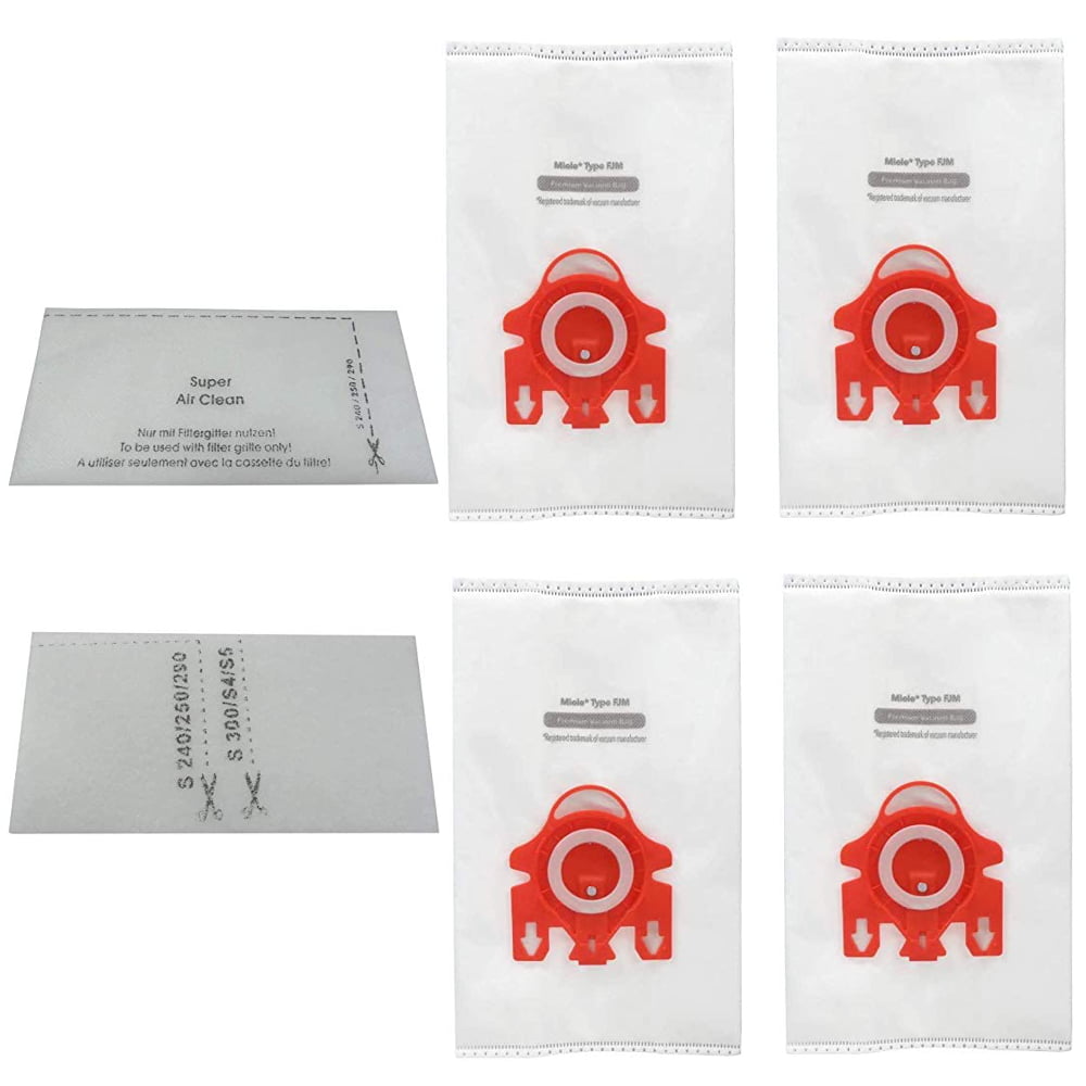 EFP HEPA Bag for Miele FJM AirClean 3D Efficiency HyClean Cloth 4 Bags 2 Filters 