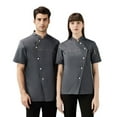 thumbnail image 1 of Sonducket Chef manga corta hombres mujeres transpirable Catering uniforme ropa Unisex ropa de trabajo conjunto disfraz restaurante cocina café Camisetas Gris vaquero METRO, 1 of 6