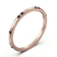 thumbnail image 2 of 0.11ct, 1.3mm Round Cut Black Diamond Moissanite Wedding Band 18K Rose Gold Over Silver, 2 of 4