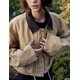 thumbnail image 5 of Chaqueta utilitaria con cuello en contraste para mujer Jacket Megfie, color caqui, 5 of 5
