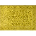 thumbnail image 1 of Ahgly Company Machine Washable Indoor Rectangle Persian Yellow Traditional Area Rugs, 7' x 10', 1 of 4