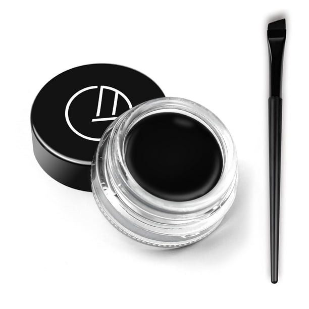 Delineador de ojos en gel Good Mother, de larga duración, resistente al agua, con pincel de 14 cm, pigmentos de alta intensidad, resistente a las manchas, maquillaje en gel cremoso, 5 g, negro