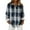 Dark Blue, variant on Flannel Shirt Women Long Sleeve Plaid Shirts Business Casual Button Down Work Tops Plus Size Collared Shirt Blouses OIOLOYJM Dark Blue S