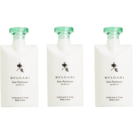 Bvlgari Au The Vert Green Tea Lotion - Set of 3, 2.5 Fluid Ounces Bottles