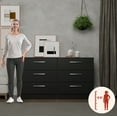 thumbnail image 6 of Kappesberg Foster Black 3-Piece Modern Dresser and Nightstand Bedroom Set, 6 of 10