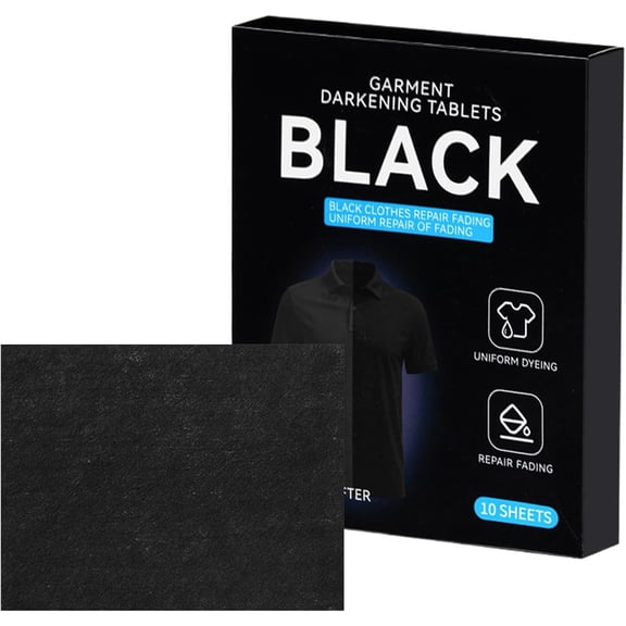 10 Pieces Black Fabric Dye for Clothes Black Natural Dye Garment Darkening Tablets Paint Tablets for Cotton Linen Jeans Wool Rayon Silk & More