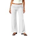 thumbnail image 2 of Hrsba Womens Yoga Pants Elastic Waist Slim Fit Stretch Pants For Women Foldable Full Length Pants, 2 of 8