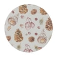 thumbnail image 4 of HAOXIT Christmas Pine Cones Round Table Cloth Polyester Tablecloth Waterproof Tablecloth Dinning Table Cover for Indoor Outdoor Party Picnic 31-35, 4 of 8
