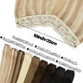 thumbnail image 4 of SEGO 100% Human Hair V-Shap Clip In 100% Remy Human Hair Extensions One Piece 5 Clips Half Full Head 12in-22in Any Colors, 4 of 9
