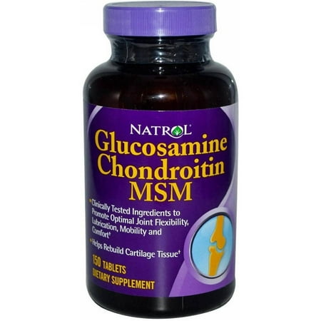 Natrol Glucosamine chondroïtine et MSM, 150 CT